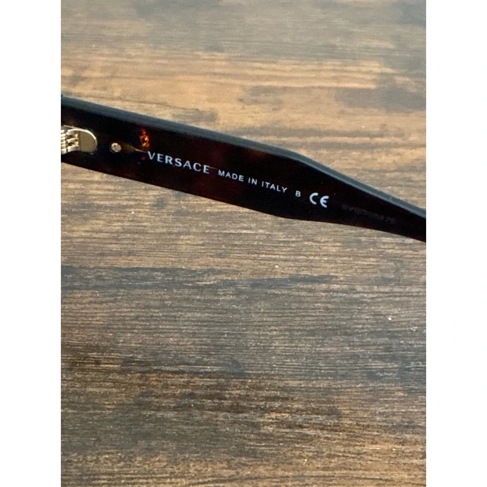 Versace MOD 3281-B-A Havana Tortoise Cat Eye Eyeglasses Gold Medusa Crystal 53mm